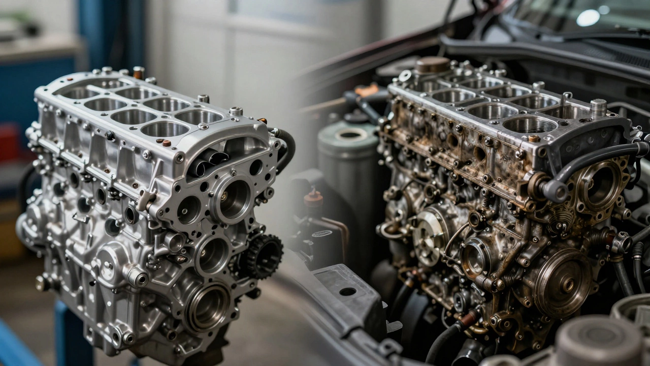 Comparison of a clean engine versus a neglected one