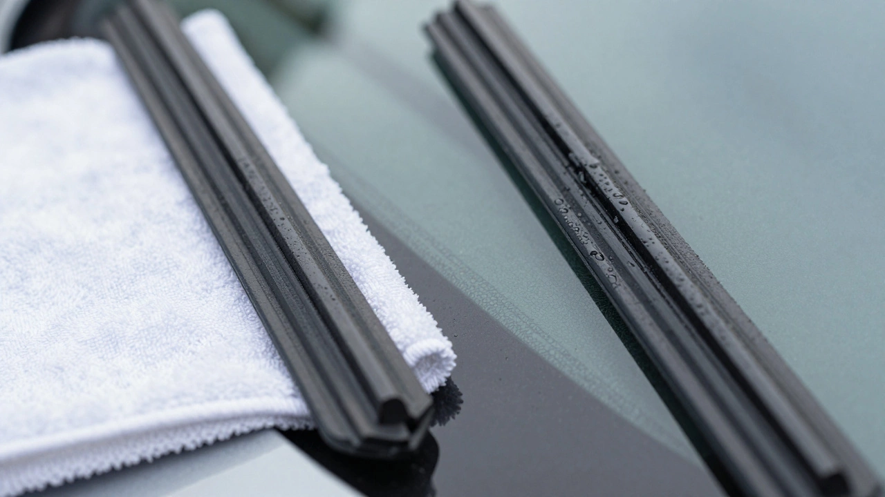 Microfiber towel covering wiper vs silicone sprayed wiper blade
